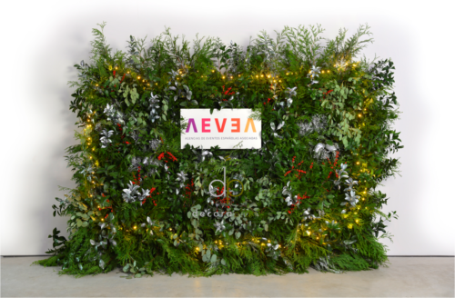 Jardín vertical con motivos navideños, Agencias de Eventos Españolas Asociadas 